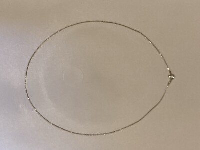 AGI 925 Sterling Silver Snake Chain Necklace 18'' Italy Jewelry