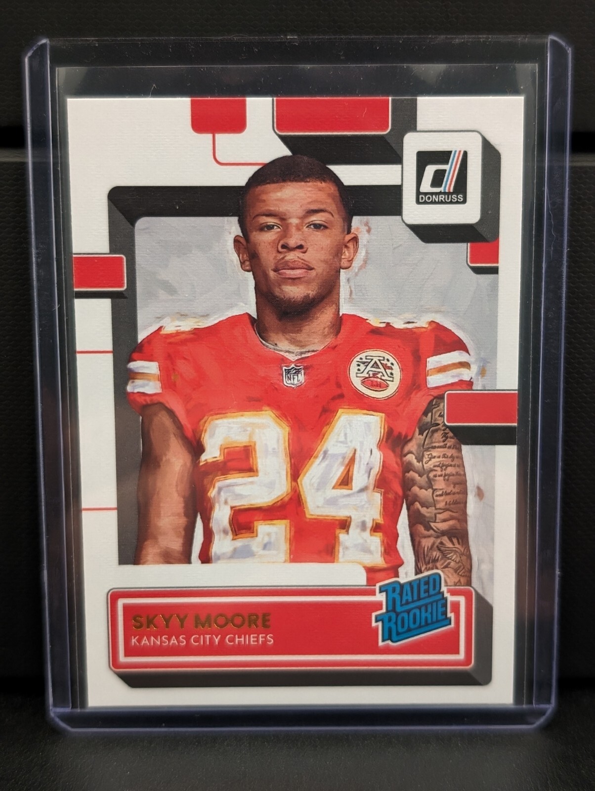 2022 Panini Donruss Skyy Moore #324 Canvas Portrait Rated Rookie RC Chiefs