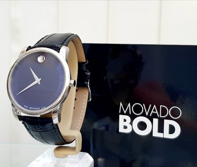 MOVADO Bold Herrenuhr Schwarz & Blau SWISS MADE Original UVP 380£ (a79