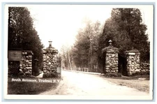 c1930's View Of South Entrance Trudeau New York NY RPPC Photo Vintage Postcard