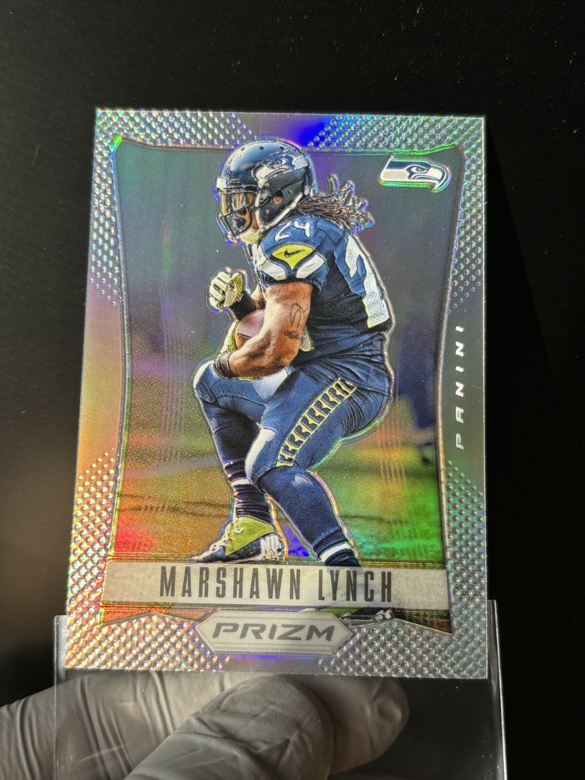 2012 Panini Prizm SILVER Marshawn Lynch #172 Refractor Holo MINT BEAST MODE / SP