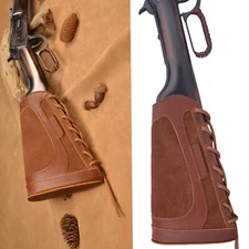 Soft Shotgun Buttstock Rifle Recoil Pad Leather Cover For Ambidextrous Gifts