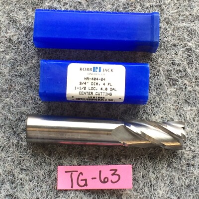 ROBB-JACK NR-404-24 0.75-in 4-Flute End Mill 1.5-in LOC 0.75-in Shank CNC BIT