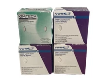 (4 Pks) KIMBERLY-CLARK VWR 1-Ply Light Duty Task Wipers 4.4x8.4” & 4.5x8.0"