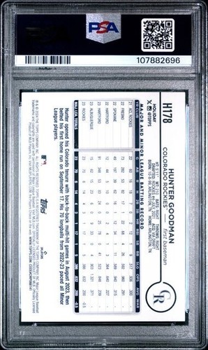 2024 Topps Holiday #H178 Holiday Tree Hunter Goodman Rockies RC PSA 10 POP 1 - Picture 2 of 2