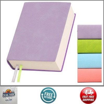 Thick Blank Journal 720 Pages 3.9x5.5 Soft Leather Pocket Notebook Purple Blank