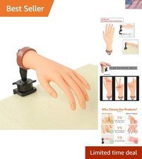 Soft Rubber Nail Training Hand with 24 Ballerina Nails - Ideal for Beginners