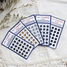 6mm / 0.24 Mini Brass Metal Snap Closures, Doll Snap Closures Buttons, in 5 C...