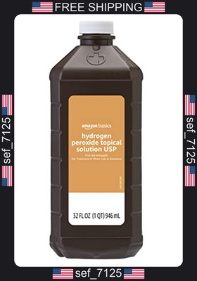 Amazon Basics Hydrogen Peroxide Topical Solution USP, First Aid Antiseptic for