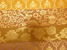 7596625: JAPANESE KIMONO JAPANESE NAGOYA OBI / WOVEN FLORAL SARASA