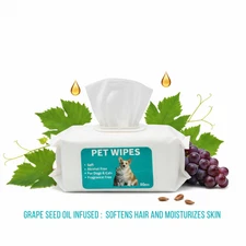 Pet Wipes for Dogs & Cats Gentle Cleaning Deodorizing Grooming Wipes