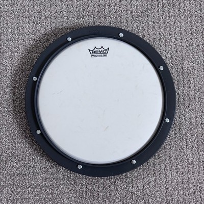 Remo 10'' Tunable Practice Pad Ambassador Drum Head Grey Rim Used