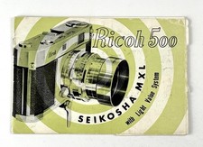 Ricoh 500 Camera OPERATING INSTRUCTIONS / USERS GUIDE INSTRUCTION MANUAL