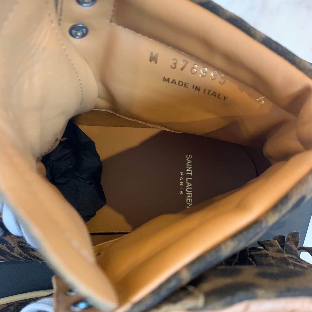 Men 8.0US Saint Laurent Paris Leopard High Cut Sneakers 40 Half thumbnail 6