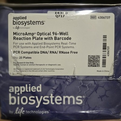 Applied Biosystems 4306737  MicroAmp Optical 96-Well Reaction Plate with Barcode