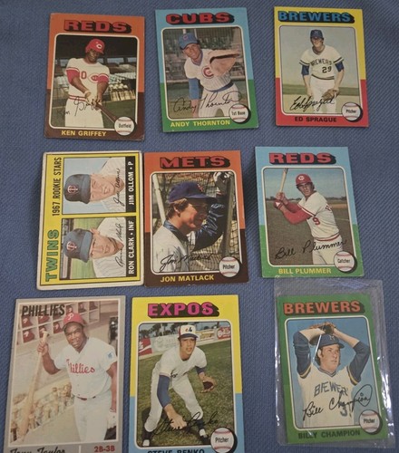 BASEBALL VINTAGE CARD LOT OF (28) INCLUDES SUPER CARDS, INSERTS & HOF & STARS  - Picture 6 of 6