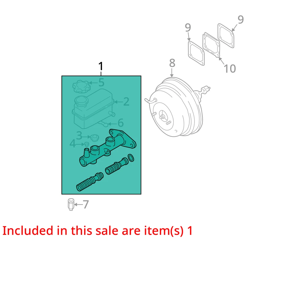 Hyundai Santa Fe 2003 cilindro maestro de frenos fabricante de equipos originales 96 k millas (LKQ ~ 423260000) Foto 4 de 4
