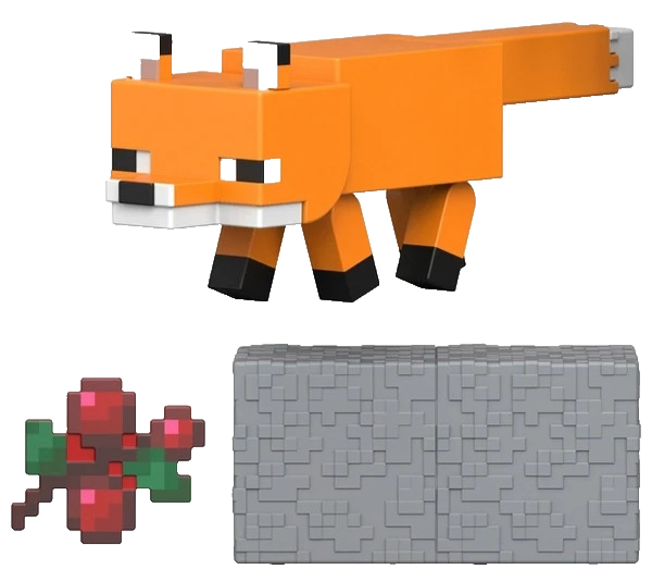MINECRAFT REDSTONE CHARGED FOX 3.25"" ACTION FIGURE By MATTEL BRAND NEW!