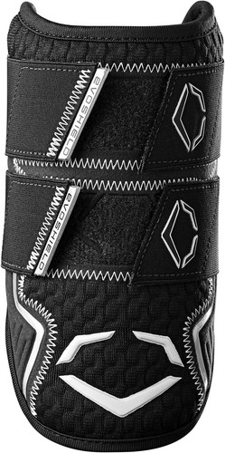 Innovador protector de codo de bateador negro con doble correa - unisex talla pequeña - Imagen 4 de 11