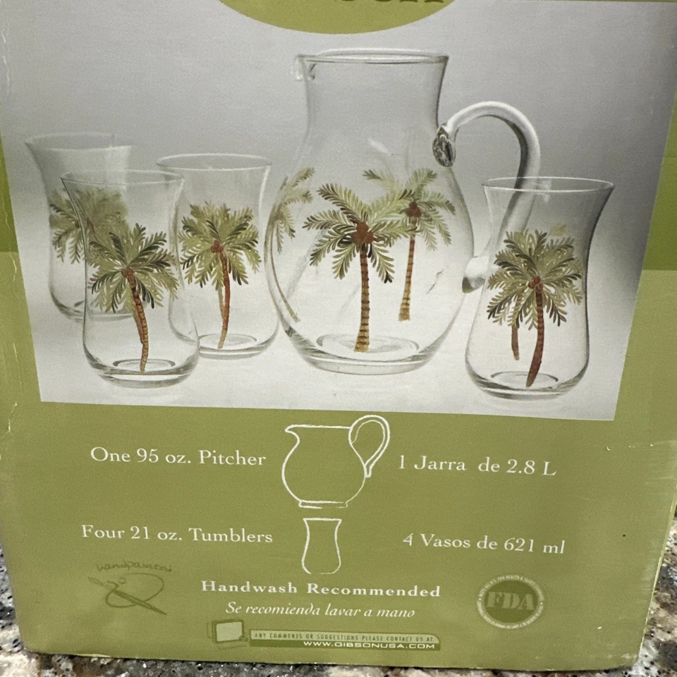 Everyday Gibson Bahama Winds 5 Piece Drinkware Set - Image 3 of 4