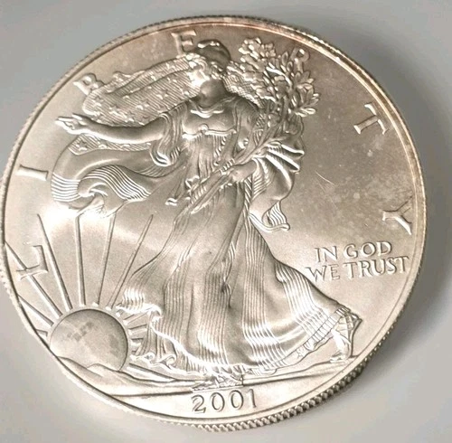 Walking Liberty Lady 2001  Silver Dollar Troy Oz