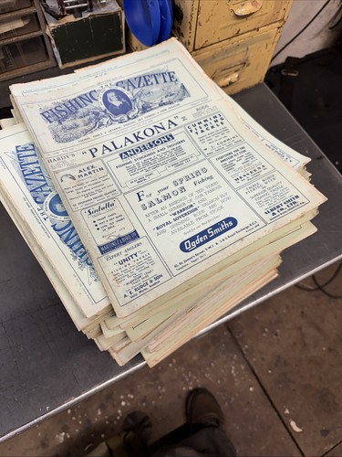 4 COPIES FISHING GAZETTE 1950s ANGLING FISHING NEWSPAPER MAGAZINE HARDY MALLOCHS