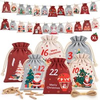 Adventskalender Zum BefüLlen, 24 Adventskalender SäCkchen Groß