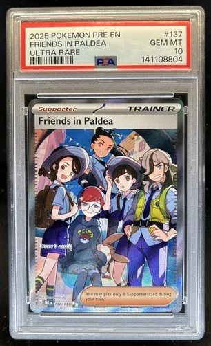 2025 Pokemon Prismatic Evolutions Friends in Paldea Ultra Rare #137/131 PSA 10
