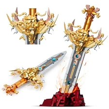 Finger Rock King's Sword Building Blocks Set for Adults, Legendary Sword Buil...