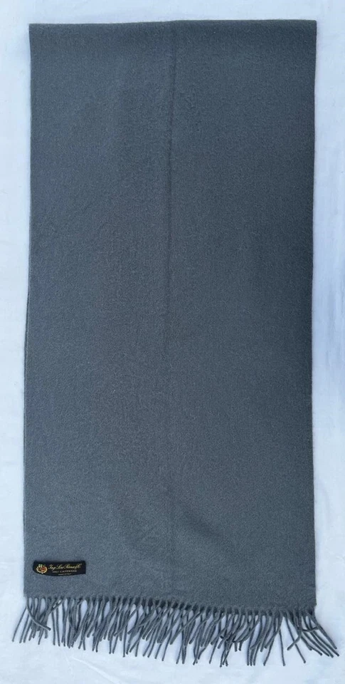 Mantón bufanda Loro Piana 100 % cachemir gris hecho en Italia Foto 4 de 4
