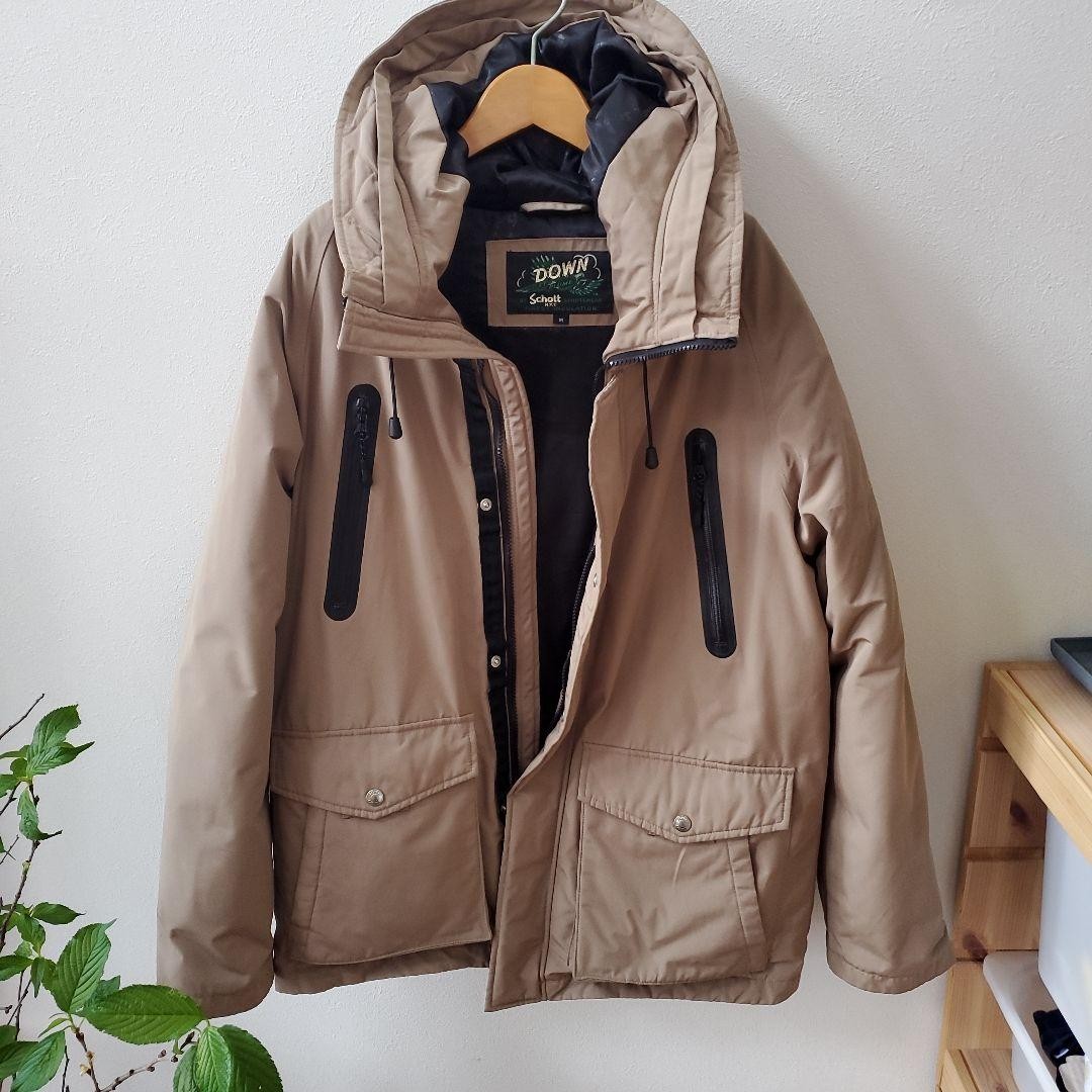[Good Condition] Schott Down Jacket Outer Beige M… - image 1