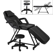 Adjustable Massage Bed Chair Table W/ Hydraulic stool Beauty Spa Salon Equipment