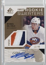 2018 SP Game Used Inked Rookie Sweaters 12/49 Michael Dal Colle Patch Auto f0l