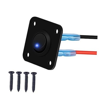 Toggle Switch Panel, DC 12V 20A Blue Round Lighted ON Off SPST LED Style1