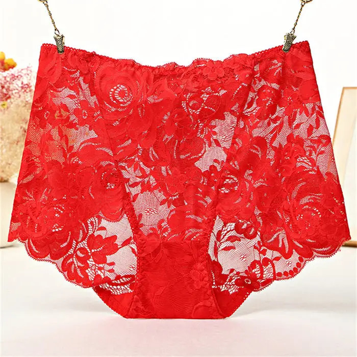 Large size high waist mesh panties