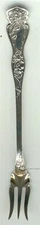 Sterling Silver Oyster Fork Floral Design Antique Tableware