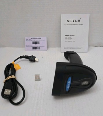 NETUM 2D Barcode Scanner, Compatible with 2.4G Wireless & Bluetooth & USB Wired
