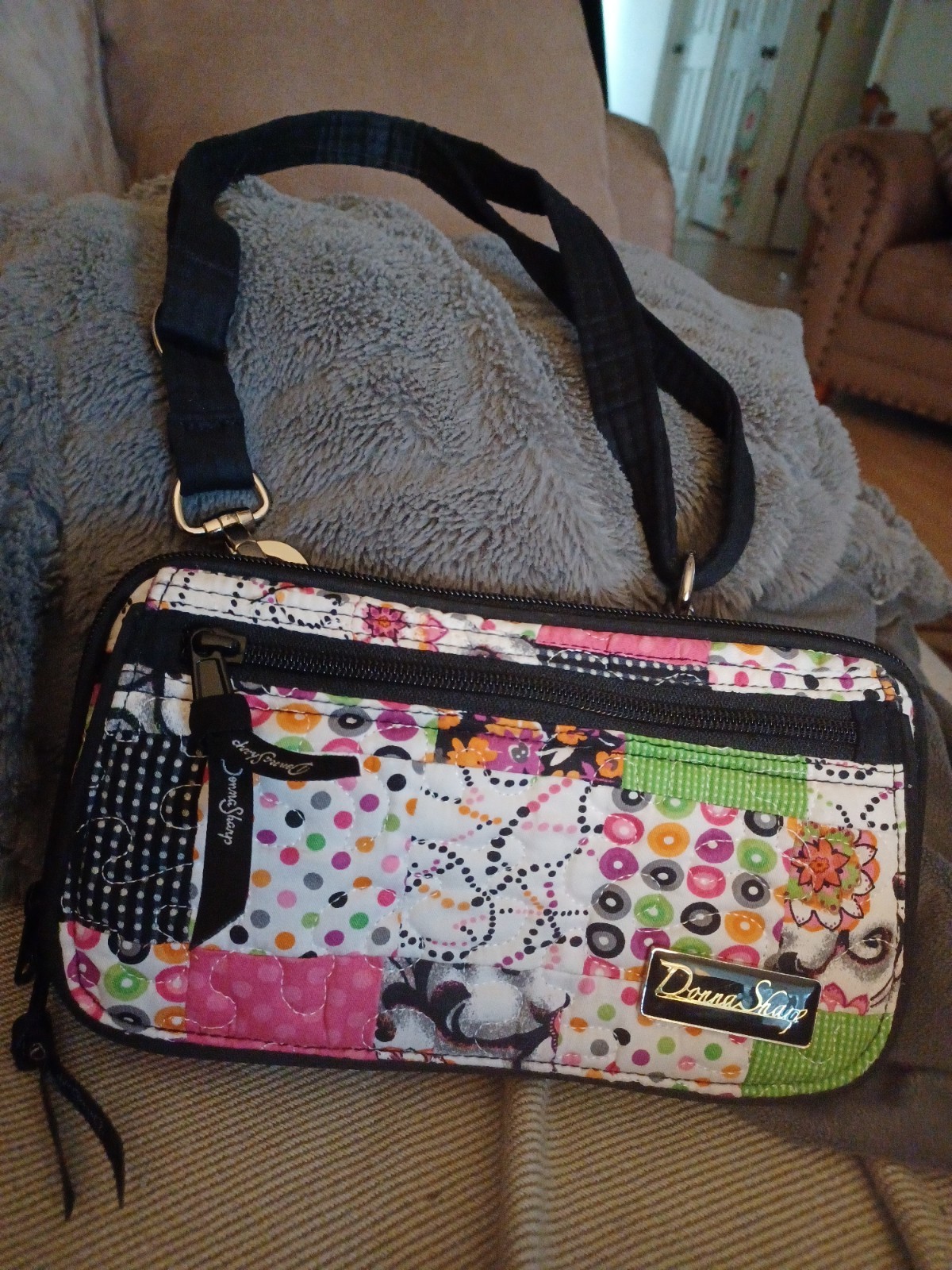 Donna Sharp Quilted Patchwork Multi Colored Small… - image 1