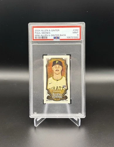 2024 Topps Allen & Ginter 282 Paul Skenes RC Mini A&G Back Variation Rookie PSA9