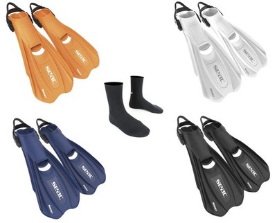 Seac Sub Boost Schnorchelflossen mit Standard HD Socken Gr. 35-48 versch. Farben