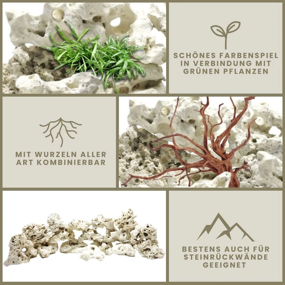 AquaOne Aquarium Natursteine Sansibar Rock Lochgestein Kiste 10 kg Mix Gr. M-L - Bild 3 von 4