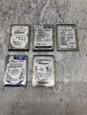 Lot of (5) Mixed Brands Hard Drives 2.5" 320GB