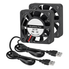 2Pcs 40Mm USB Brushless Cooling Fan - 1.57In X 10Mm, 5V DC, 4200 RPM for DIY Coo