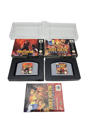 N64 Duke Nukem 64 & Duke Nukem Zero Hour inkl. OVP, Inlay, Schutzhülle getestet 
