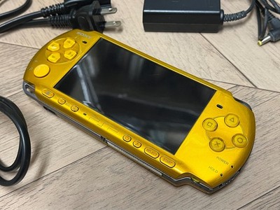 SONY PSP Playstation Portable Bright Yellow PSP - 3000 BY Cable
