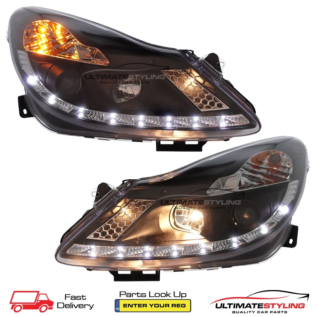 Compatible With Vauxhall For Corsa D Mk3 2006 2007 2008 2009 2010 Vauxhall  Corsa D Headlights 車のエンジン燃料タンクキャップ、に適合する Vauxhall、に適合する Corsa D Mk3 2006 2007 2008 20