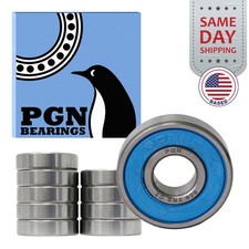 10 608-2RS Premium Rubber Seal Chrome Ball Bearing 8x22x7 Skateboard 608rs