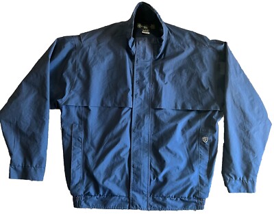Nike Golf Storm-Fit Vented Front Zip +Snap Navy Blue Long Sleeve Jacket Men's L