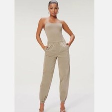 Good American Women's Essential Nylon Track Pants Brindle Size 2