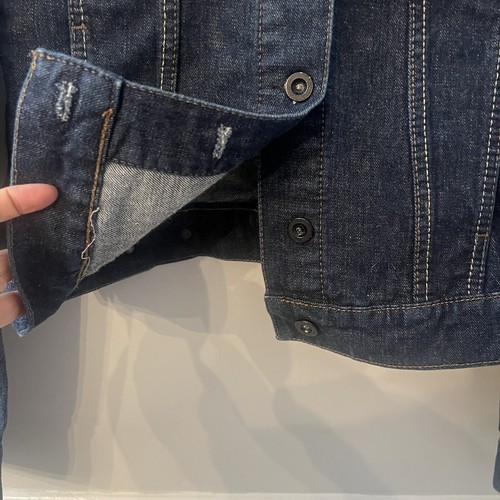 Giacca denim Mavi Jeans donna blu medio velluto ricamo biker camionista boho - Foto 6 di 9